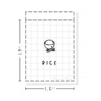 (PM117) Rice Bowl - Tiny Minimal Icon Stickers