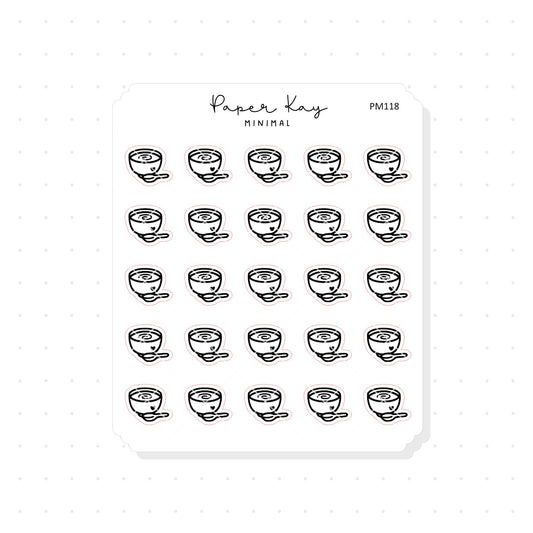 (PM118) Soup - Tiny Minimal Icon Stickers