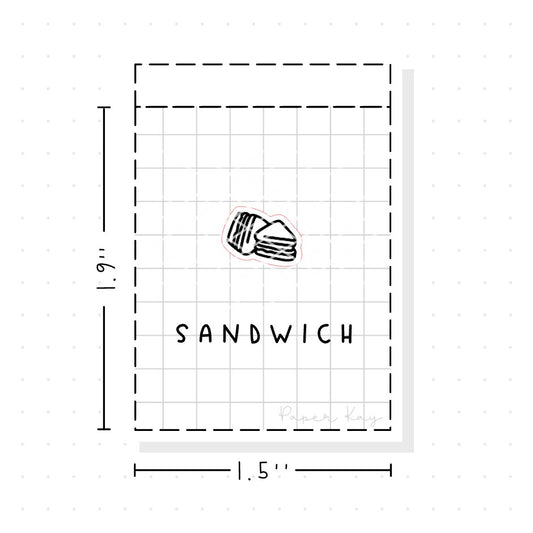 (PM119) Sandwich - Tiny Minimal Icon Stickers