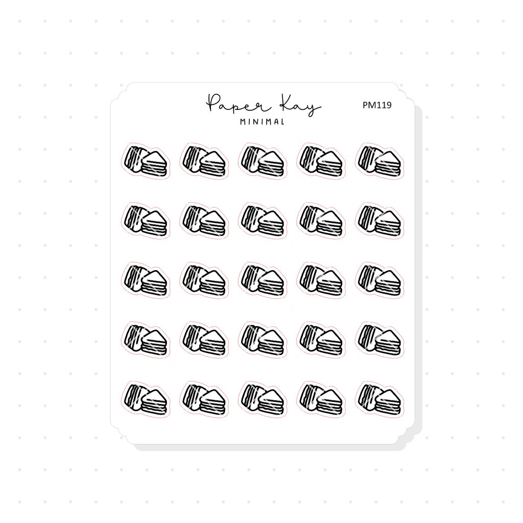 (PM119) Sandwich - Tiny Minimal Icon Stickers