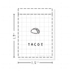 (PM121) Tacos - Tiny Minimal Icon Stickers