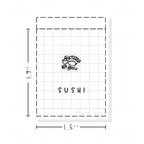 (PM122) Sushi - Tiny Minimal Icon Stickers