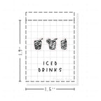 (PM123) Iced Drinks - Tiny Minimal Icon Stickers
