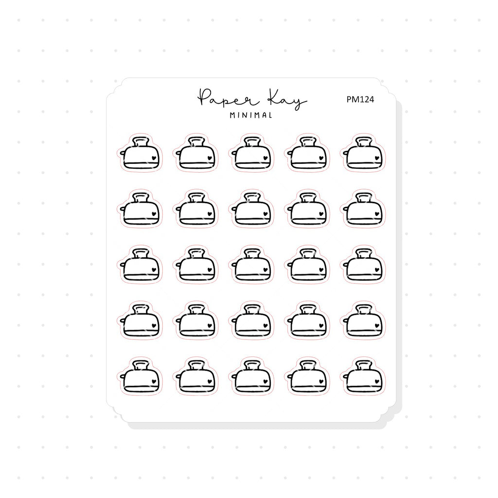 (PM124) Toaster - Tiny Minimal Icon Stickers