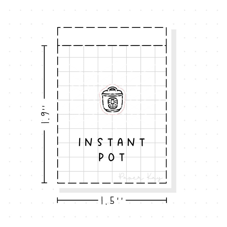 (PM125) Instant Pot - Tiny Minimal Icon Stickers