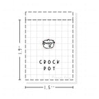 (PM126) Crock Pot - Tiny Minimal Icon Stickers