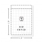 (PM127) Air Fryer - Tiny Minimal Icon Stickers
