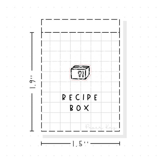 (PM130) Recipe Box - Tiny Minimal Icon Stickers