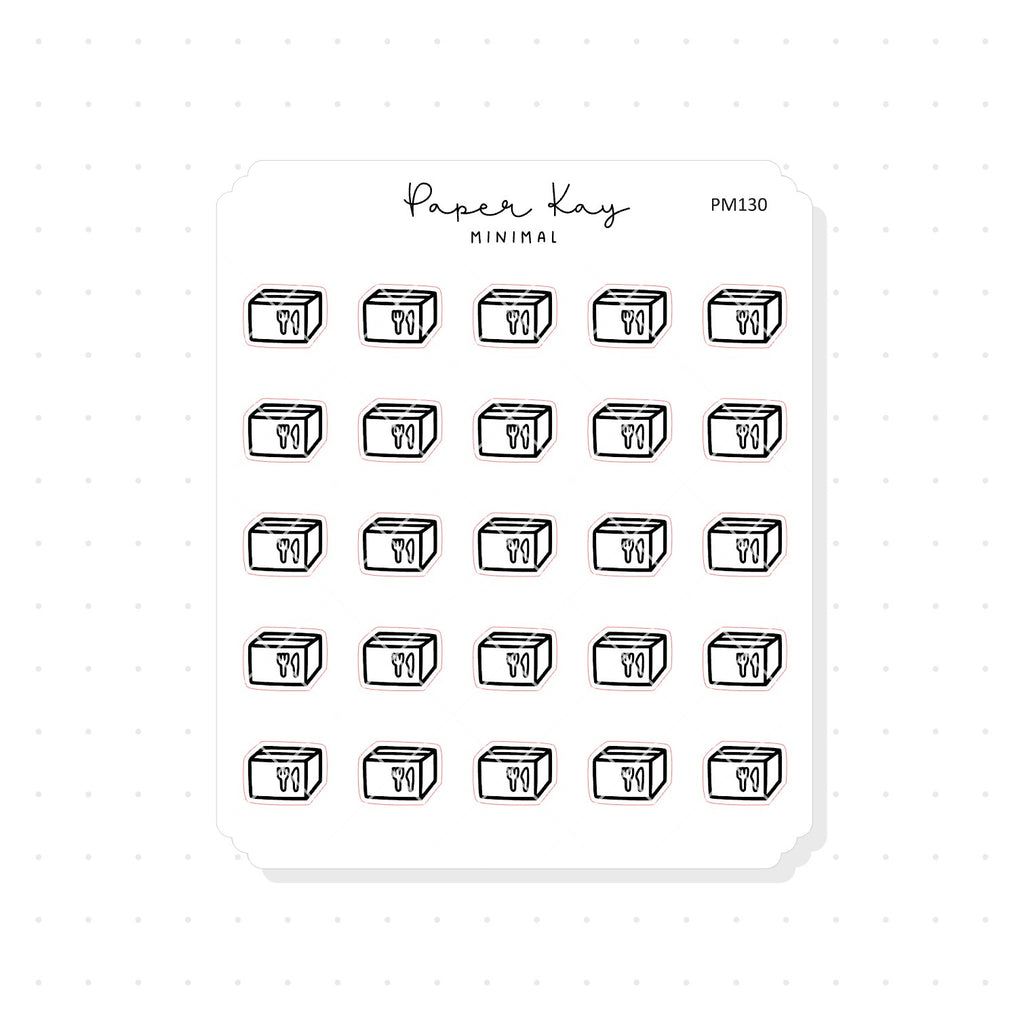 (PM130) Recipe Box - Tiny Minimal Icon Stickers