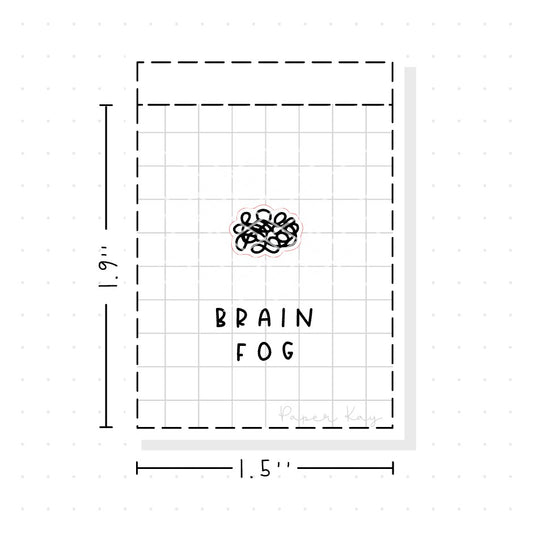 (PM131) Brain Fog - Tiny Minimal Icon Stickers