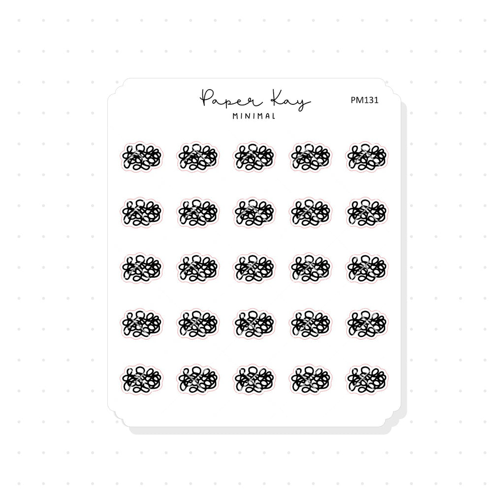 (PM131) Brain Fog - Tiny Minimal Icon Stickers