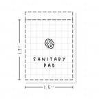 (PM132) Sanitary Pad - Tiny Minimal Icon Stickers