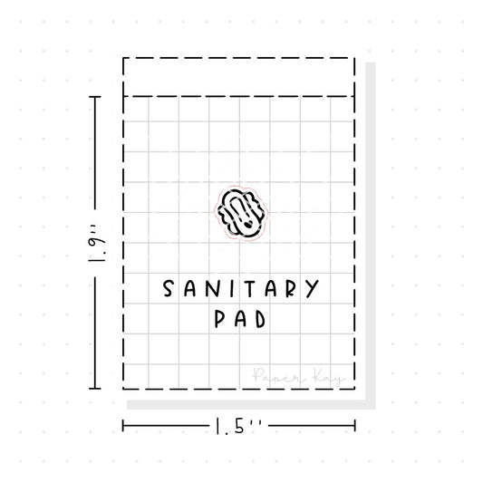 (PM132) Sanitary Pad - Tiny Minimal Icon Stickers