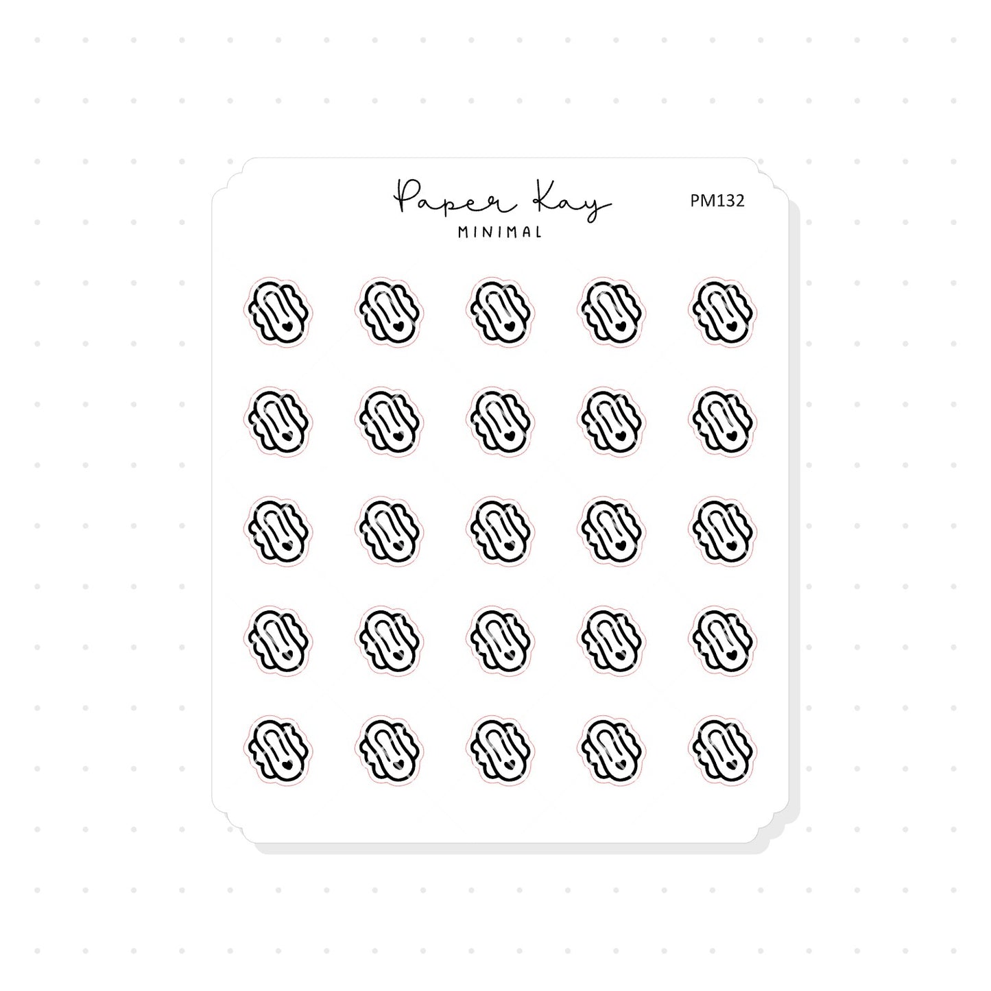 (PM132) Sanitary Pad - Tiny Minimal Icon Stickers