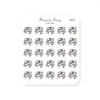 (PM133) Office Desk - Tiny Minimal Icon Stickers