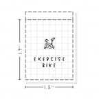 (PM134) Exercise Bike - Tiny Minimal Icon Stickers