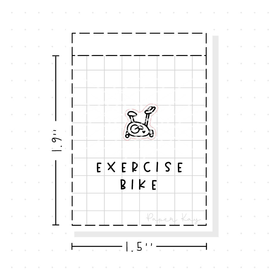 (PM134) Exercise Bike - Tiny Minimal Icon Stickers