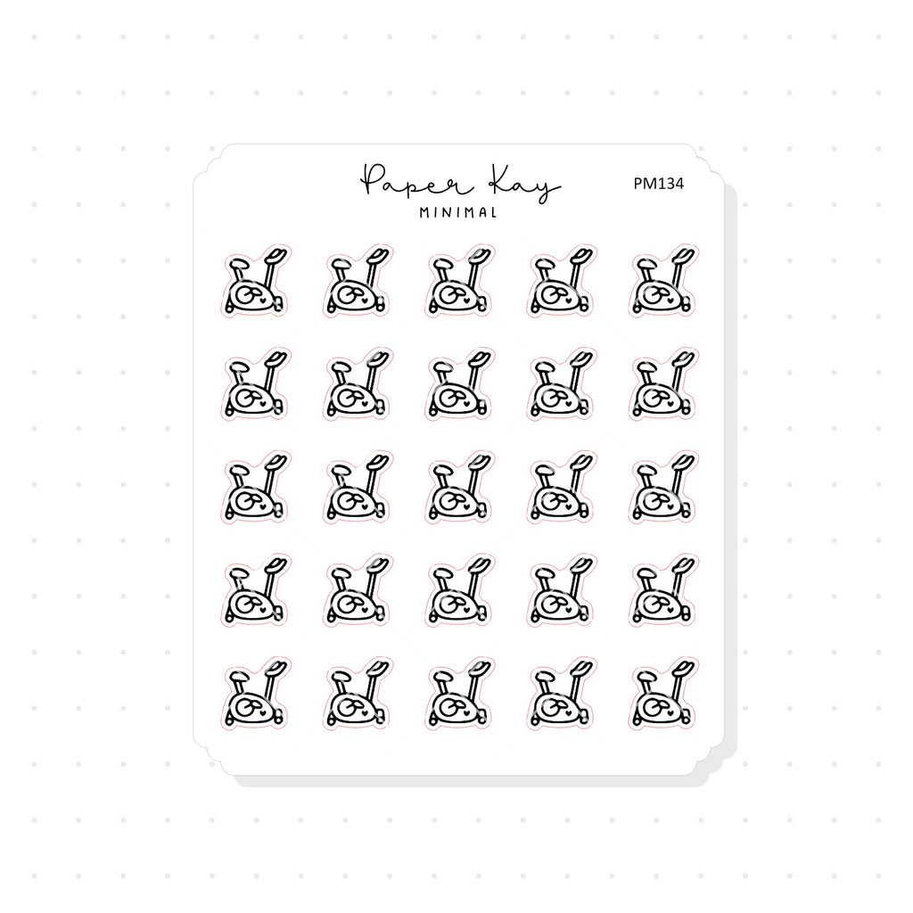 (PM134) Exercise Bike - Tiny Minimal Icon Stickers