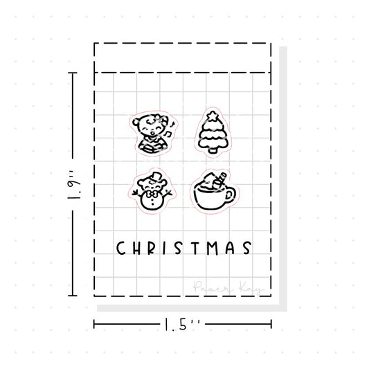 (PM136) Christmas Icons - Tiny Minimal Icon Stickers