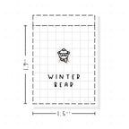(PM137) Winter Bear - Tiny Minimal Icon Stickers
