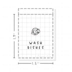 (PM138) Wash Dishes - Tiny Minimal Icon Stickers