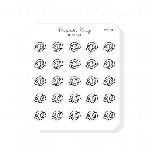 (PM138) Wash Dishes - Tiny Minimal Icon Stickers