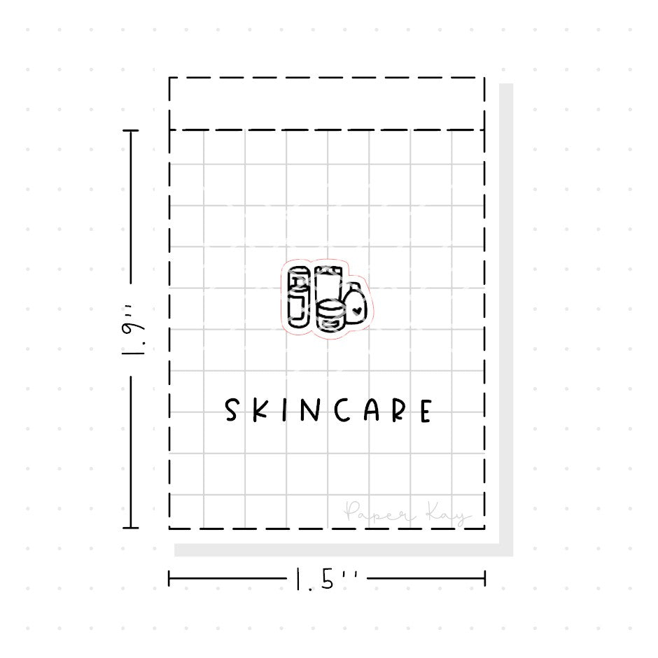 (PM140) Skincare - Tiny Minimal Icon Stickers