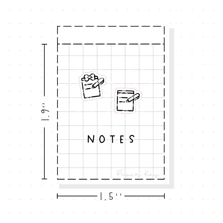 (PM142) Notes - Tiny Minimal Icon Stickers