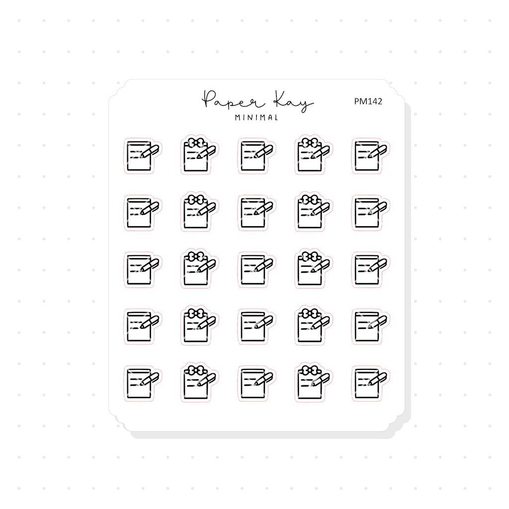 (PM142) Notes - Tiny Minimal Icon Stickers