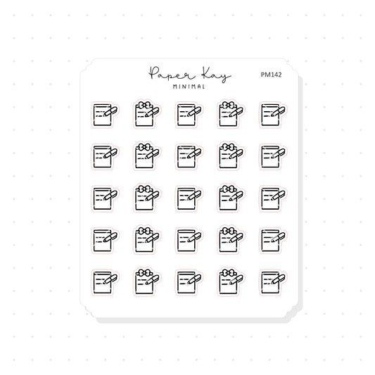 (PM142) Notes - Tiny Minimal Icon Stickers