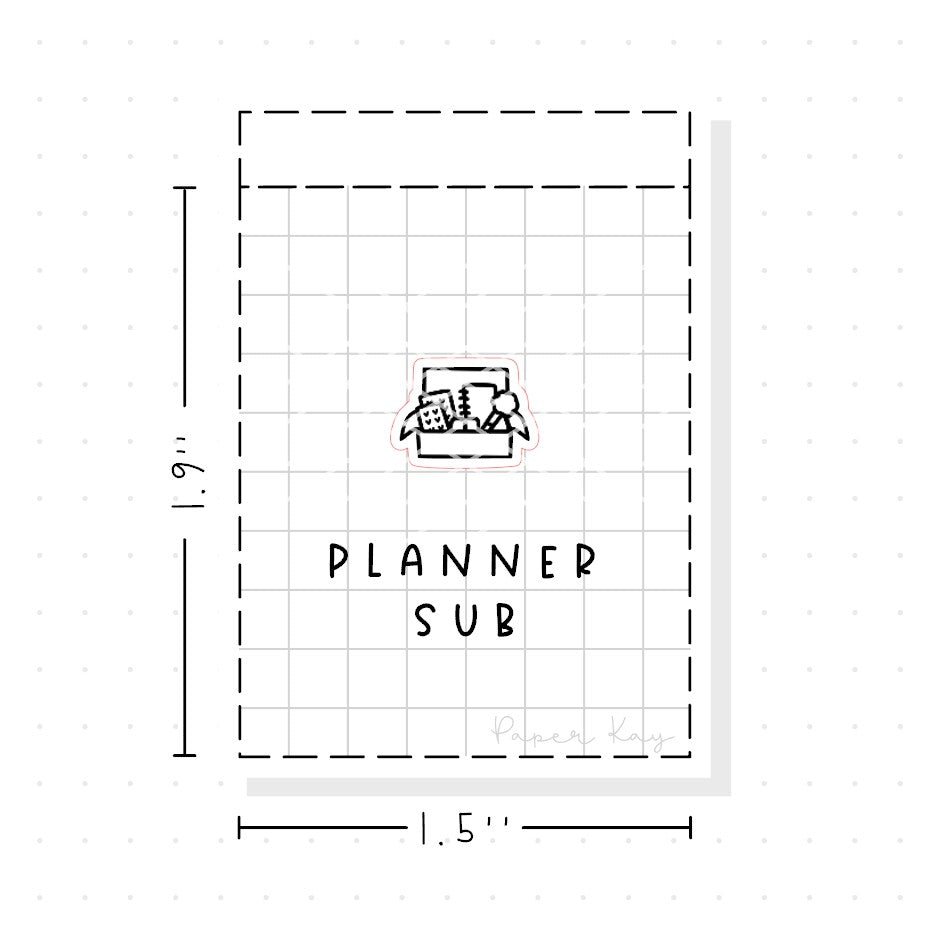 (PM144) Planner Sub - Tiny Minimal Icon Stickers