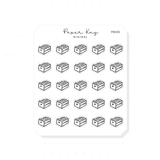 (PM145) Sticker Storage - Tiny Minimal Icon Stickers