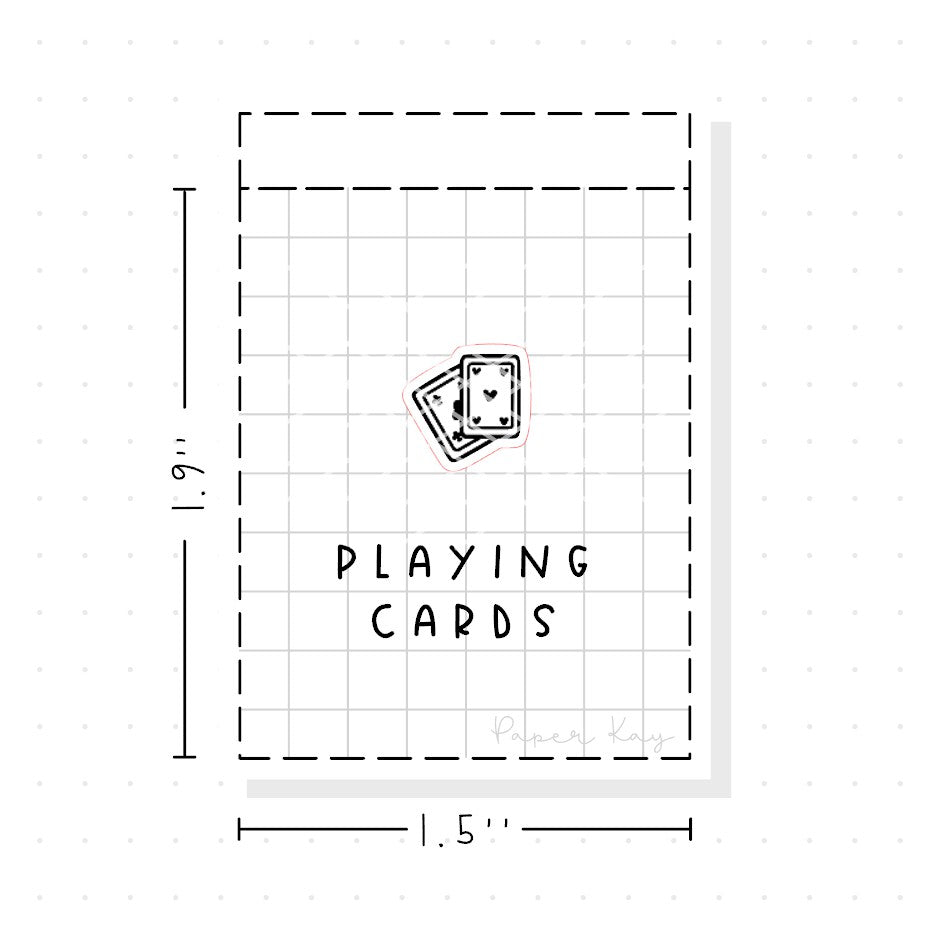 (PM148) Playing Cards - Tiny Minimal Icon Stickers