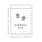 (PM150) Garbage Bin - Tiny Minimal Icon Stickers