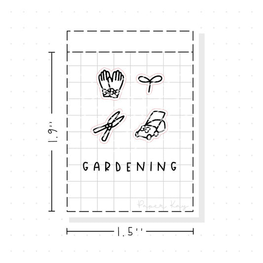 (PM151) Gardening - Tiny Minimal Icon Stickers