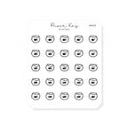 (PM154) Fish Bowl - Tiny Minimal Icon Stickers