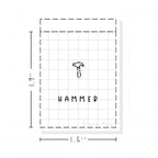 (PM156) Hammer - Tiny Minimal Icon Stickers