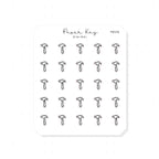 (PM156) Hammer - Tiny Minimal Icon Stickers