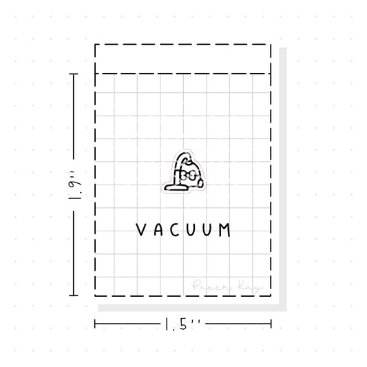 (PM158) Vacuum - Tiny Minimal Icon Stickers