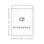 (PM159) Microwave - Tiny Minimal Icon Stickers