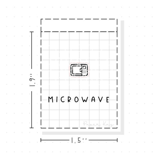 (PM159) Microwave - Tiny Minimal Icon Stickers