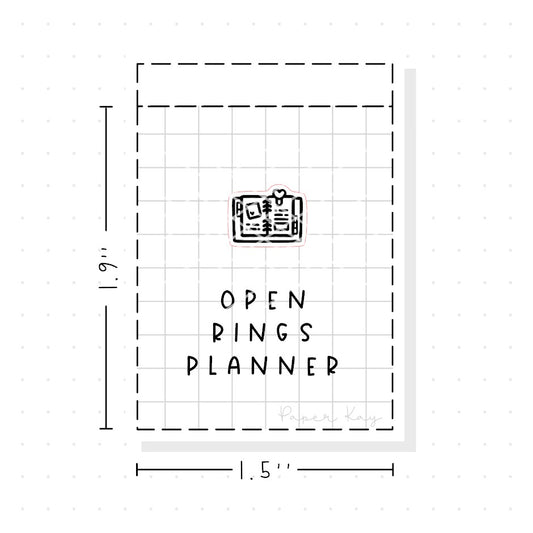 (PM163) Open Rings Planner - Tiny Minimal Icon Stickers