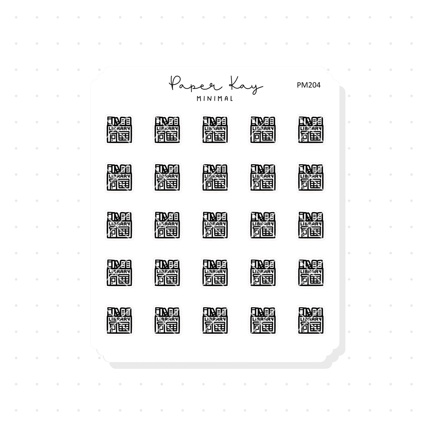 (PM204) Library- Tiny Minimal Icon Stickers
