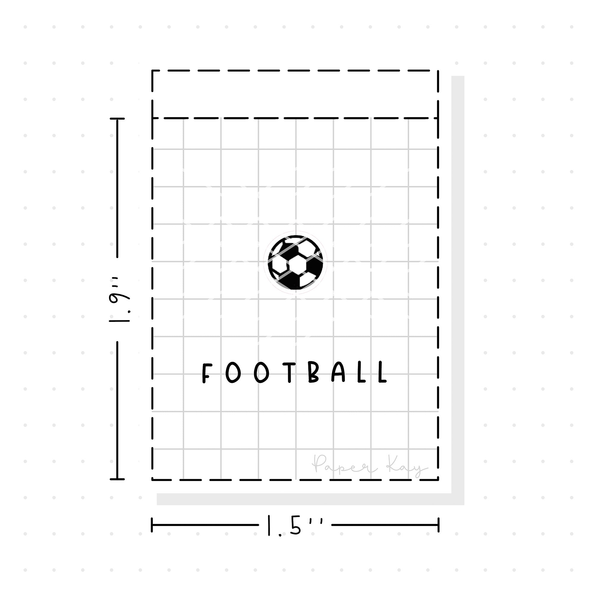 (PM206) Football - Tiny Minimal Icon Stickers
