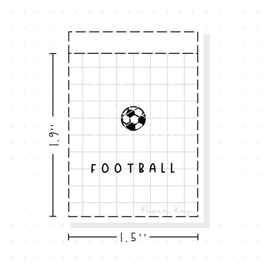 (PM206) Football - Tiny Minimal Icon Stickers