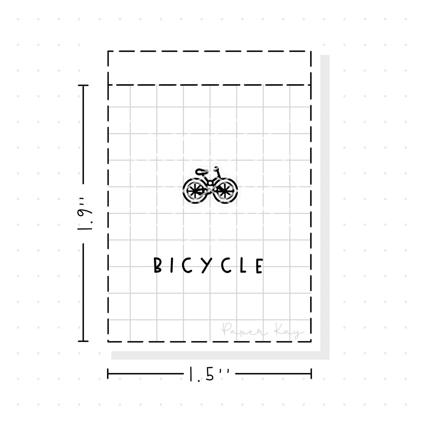 (PM207) Bicycle - Tiny Minimal Icon Stickers
