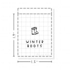 (PM208) Winter Boots - Tiny Minimal Icon Stickers