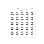 (PM208) Winter Boots - Tiny Minimal Icon Stickers