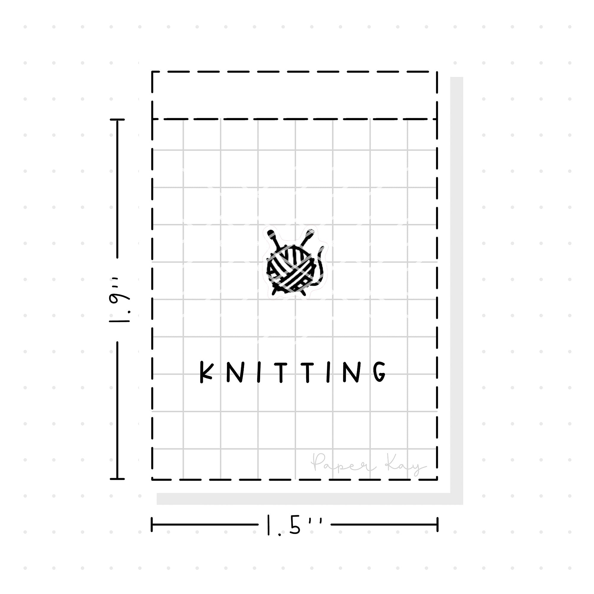 (PM209) Knitting - Tiny Minimal Icon Stickers