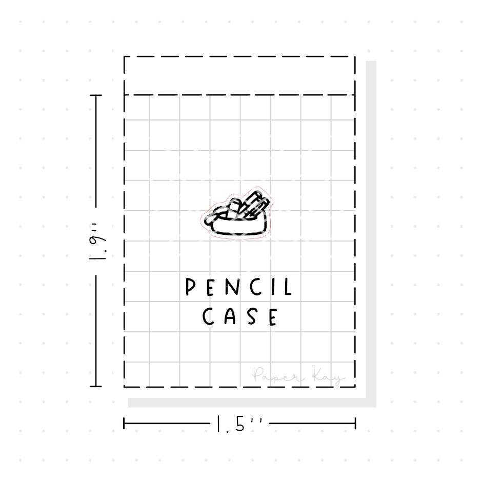 (PM210) Pencil case - Tiny Minimal Icon Stickers